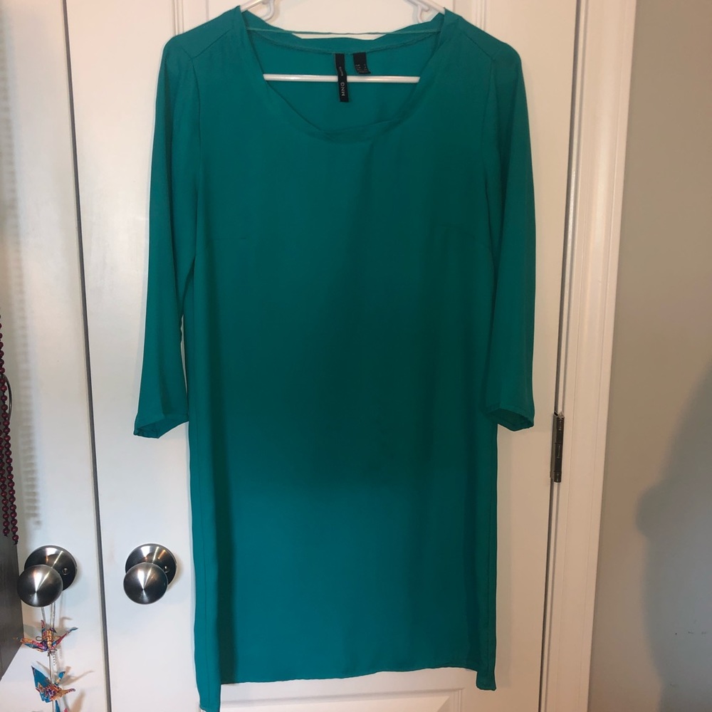 Turquoise mid sleeve dress!